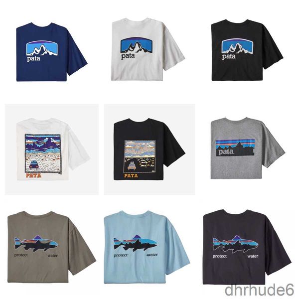 Camiseta para hombre Camisas de diseñador Camiseta gráfica Camisetas Algodón Azul Negro Whirt Al aire libre Estar a pie Subir una montaña s m l xl 2xl 3xl Alta calidad TSE5