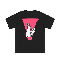 Camiseta para hombre Camiseta de diseñador Pareja de manga corta Conejo Patrón Carta Amor Imprimir Mujeres sueltas de gran tamaño Camisetas de verano Versátil Algodón Hombres Camiseta Casual Top
