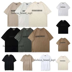T-shirt Mens EssentialSthirt t-shirts épais Coton Version Summer Women Designers Tops Man Casual Letter essentiel