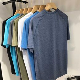 T-shirt Heren Zomer Casual Ademend Ronde Hals Sneldrogend Sport T-shirt Metal Vent Tech Korte Mouwen Drop Delivery Dhpra