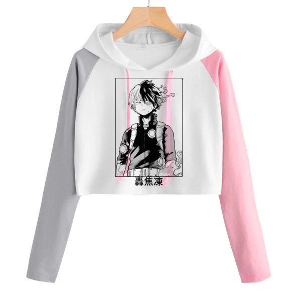 T-Shirt My Hero Academia Anime Cosplay Todoroki sweat à capuche femme Boku No Hero Academia Streetwear Bakugo Himiko Toga Manga sweat femme