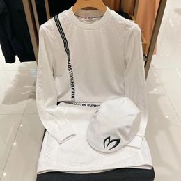 T-Shirt Nouveau Printemps Eté Chemises à Manches Longues pour Femmes Légères Protection UV Stretch Sports Golf Vêtements Dames Vêtements de Golf Vêtements