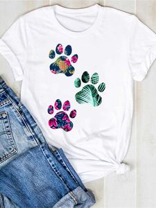 T-shirt ananas P Dog Pet Cartoon Fruit Beach Dames Trend Top Mooie grafische T-shirt P230523