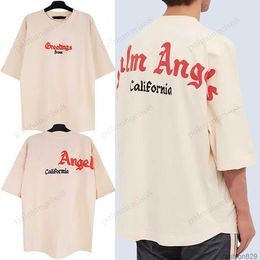 T-shirt Plam Designer Shirt Angels Mens Tshirt California Limited Mousse Lettres Chemises Femmes Coton Casual Lâche Palm Angle Court asas