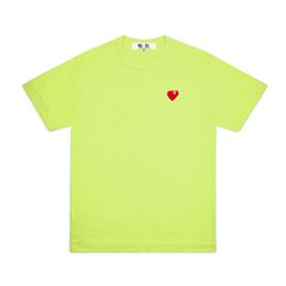 Camiseta Play Women Diseñador Top de lujo Camiseta de moda Marca Classic Love Spring Summer Small Red Heart Color Camiseta de manga corta Corazón de durazno Fir