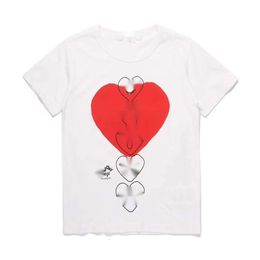 T-shirt Play Women Designer Top Quality Luxury Fashion T-shirt Lettre CDG Symbole minimaliste Amour Broidé