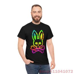 T-shirt Psychedelische Bunny PsychoBunny Konijntjes Klassieke Kleding TShirt Maat S5XL 100% katoen Mannen t-shirt Dames tee