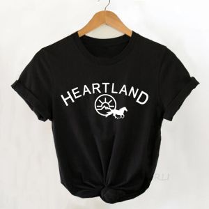 T-shirt Retro Heartland Tshirt Vrouwen Komedie Drama TV Show Heartland Ranch T-shirt O Hals Vrouwen Zomer Korte Mouw Grafische tees Kleding