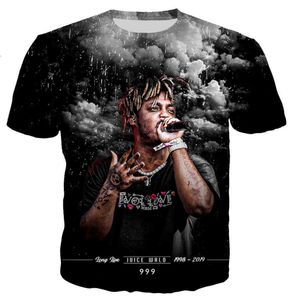 T-shirt Manches Courtes Col Rond Homme/Femme, Oversize, Casual, Hip-hop, avec Rapper Juice Wrld R.i.p 3d Print, Fashion, Summer 2021