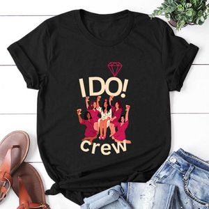 T-Shirt Single I Do Crew Korte Mouw Party Bruid Dames Shirt Zomer T-shirt G220612