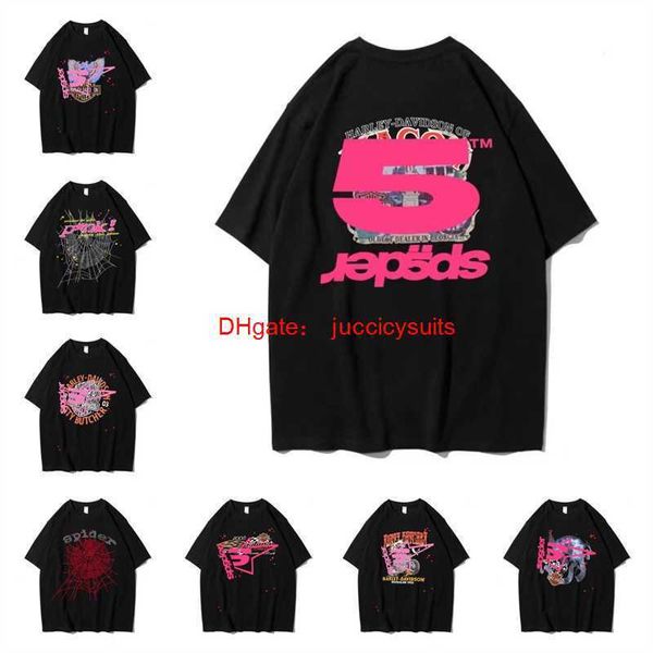 T-shirt sp5der Hommes Femmes Designers Chemises Tops Homme S Casual Luxurys Vêtements Spider Shorts Vêtements Vêtements d'été T-shirts O9BP
