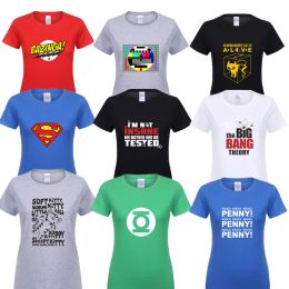 T-shirt été la théorie du Big Bang femmes T-shirt coton à manches courtes femme Sheldon Cooper T-shirt T-shirt Penny doux Kitty t-shirts