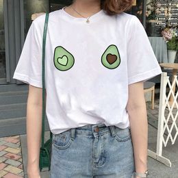 T-Shirt Été Ullzang Drôle et Mignon 90s Avocat Kawaii Harajuku T-shirt Grunge Top Grade Femme P230603