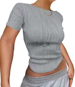T-shirt T-shirts Femmes Manches Longues Crop Top Y2k Vêtements 2023 Automne Casual Ruché Blanc Maigre Noir De Base Tee Corset Pulls t Shirt759B
