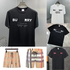 T-shirt T-shirts Ontwerper Burberyly T-shirts voor mannen Damesmode t-shirt met letters Casual 100% puur katoen Zomer korte mouw Aziatische maat S-4XL