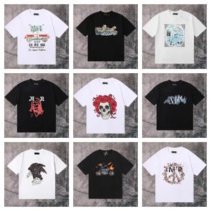 camiseta camisetas camisetas diseñador camiseta de graffiti de lujo impresión de cartas de manga corta para hombres estampados para mujeres camisetas sueltas de hip hop camisetas