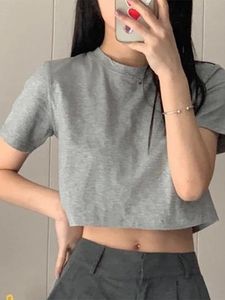 T-shirt Tshirt Femmes Cropped Solide sexy minimaliste Hot Vale