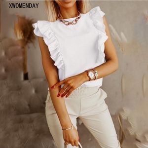T-Shirt Verano de mujer de talla grande de manga corta Top Sexy blanco sin espalda bandage camisas élégantes moda coreana 2022 blusas de o