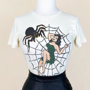 T-shirt Web of Lies Funny Witch T-shirts Femmes Coton Halloween Tshirt Cause Streetwear Big Size Vêtements Punk T-shirts Dropshipping