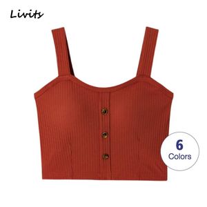 T-Shirt femmes débardeur rembourré extensible CropTop hauts Camisoles Tube gilet sans manches Sexy décontracté coréen été SA1107