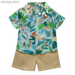T-shirts 0-5 ans bébé Summer Shorts à manches courtes Set Style Place Swewed Sweveved Setl2404 Pantal