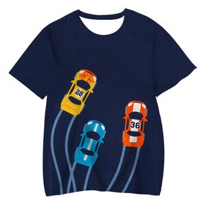 T-shirts 2-8T Car Print Kid Boys T Shirt Toddler kid Summer Clothes Short Sleeve Top Infant Cute Tshirt Casual Cotton Children Tee Outfit 230606