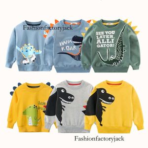 T Shirts 2023 jongenskleding kinderen herfst lente dunne trui 100 katoenen dinosaus haaien cartoon kleding voor kinderen 1 9 jaar 230620