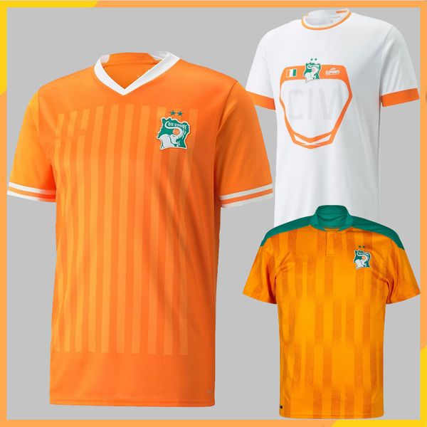 T-shirts 2023 Côte d'Ivoire Maillots de football de l'équipe nationale d'Ivoire Côte d'Ivoire Drogba Kessie Zaha Cornet Hommes Homme Maillot De Foot Football Homme Uniformes Obwa