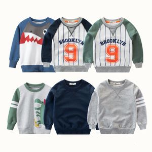 Camisetas 2023 primavera otoño niños sudadera para niños 100 algodón dinosaurios dibujos animados niños Casual ropa deportiva ropa de casa 230620