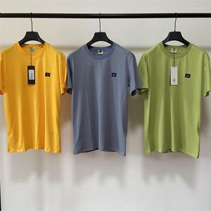 T-shirts 2023 T-shirts pour hommes CP Summer CP Pure Coton Crewneck à manches courtes Jeunes étudiants Simple Loose Half Color Color Tshirt Top
