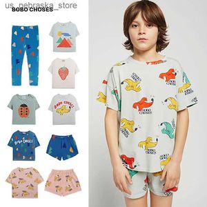 T-shirts 2024 Summer Childrens T-shirt B.C Childrens Casual Top Cartoon Korte mouwen T-shirt Girl Boy Shirt Baby Coat Q240418