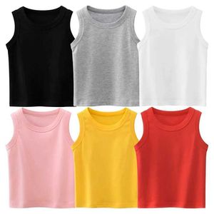 T-shirts 2024 Zomer Nieuwe kinderjongen jongens tanktop mouwloze t-shirt kindertank