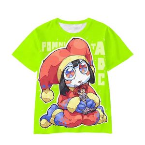 T-shirts 2024 The Amazing Digital Circus 3D Imprimé Tshirt pour hommes Funny Pomni Caine Magical World Manga Cartoon Femme Femme Short Sleeve Topl2405