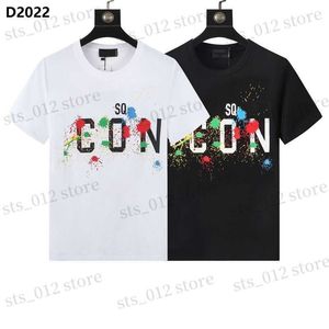 T-shirts 23SS Marque Hommes Designer Hommes Polo shirt tops Luxe Dsquare Print Shorts O-Neck Chemises À Manches Courtes Streetwear tee vêtements T230614