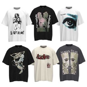 T-shirts 26% de réduction sur le brouillard à manches courtes pour hommes américains Vintage Manson SAINT noir foncé vtg Made Old Street T-shirt étiquette de mode