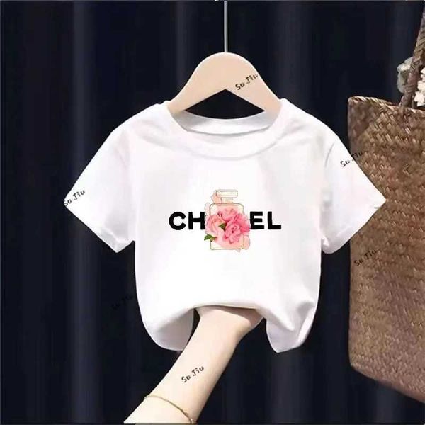 T-shirts 3-14 ans garçons filles 2024 T-shirts d'été High Quty Cotton Brand Kids Tshirts Fashion Baby Tops Tee Designer Print T240509