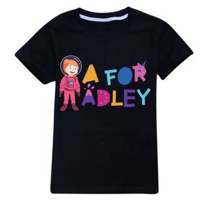 T-shirts A voor Adley t-shirt meisjes jongens kleding 3D print t-shirt korte mouw Harajuku tops streetwear video nieuwe game mode kinderen tees d240529