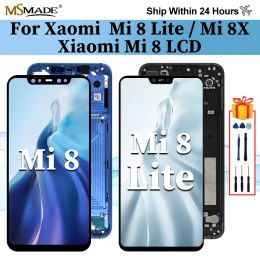 T-shirts AMOLED pour Xiaomi MI 8 LCD Affichage M1803E1A Assemblage de numériseur à écran tactile pour Xiaomi Mi 8 Lite LCD MI 8X Affichage M1808D2TG