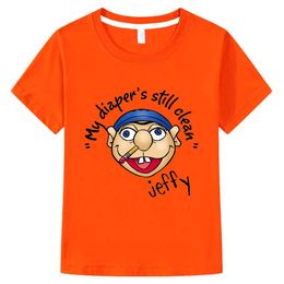 T-shirts Anime JEFFY Chemise Enfants My Diaper's Still Clean Print T-shirt Garçons T-shirt graphique T-shirt en coton Filles T-shirts à manches courtes T230209