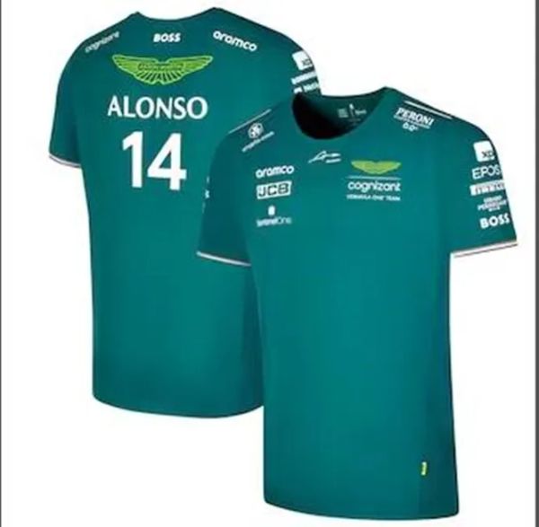 T-shirts Aston Martin Jersey T-shirt AMF1 2023 T-shirt officiel Fernando Alonso pour homme Formula 1 Racing Suit F1 Shirt MOTO Motorcyc Tees 0228H23 666