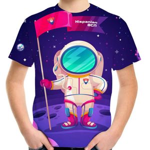 T-shirts Astronaute Ice Planet T-shirt Pour Filles Garçons Été 4-20Y Enfants Adolescent Cool Anniversaire T-shirts Enfants Mode T-shirts Vêtements T230209