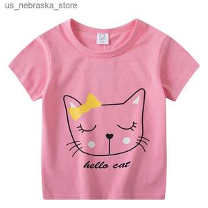 T-shirts Bébé garçons et filles T-shirt d'été T-shirt pour animaux de bande dessinée T-shirt 3 4 5 6 ans Vêtements de coton pour enfants Q240418