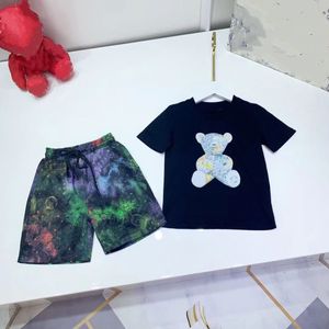 Camisetas Ropa de bebé Conjunto Camiseta Pantalones cortos Niño Ropa casual Niños Chándal Niños Niños Dibujos animados 2 Unids / set