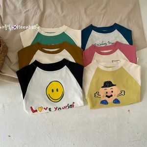 T-shirts Baby Girl Boy lange mouwen T-shirt kindercartoon Top Grade T-shirt Childrens Cotton Zipper Casual kleding voor kinderen van 1 tot 6l240509