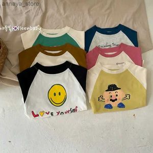 T-shirts Baby Girl Boy Lange mouwen T-shirt Kindercartoon Top Grade T-shirt Kinderpunten Katoen Zipper Casual kleding voor kinderen van 1 tot 6l2405