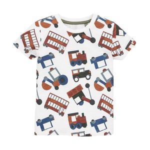T-shirts Bambino 2022 T-stukken kinderen 2-7 jaar auto's pure katoenen t-shirt voor kinderen jongens tops kleding babykleding kindkostumet-shirts