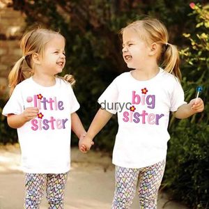 T-shirts Grote Zus Zusje Matng Outfit T-shirt Zomer Mode T-shirt Ldren Korte Mouwen Wit T-shirt Kinderen Tops Meisjes Clothesvaiduryc