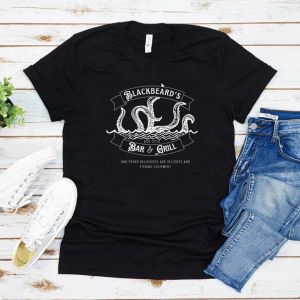 T-shirts Black Beard's Bar en Grill T Shirt Onze vlag betekent Death Shirt Gentleman Pirate TShirt Vintage LGBT Shirts Grafische Tee Tops