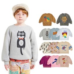 T-shirts Bobo Koreaanse kinderen Herfst Winterkleding voor meisjes jongens Babi Sweaters kinderen sweatshirts lange mouw o-neck schattige tops 230418