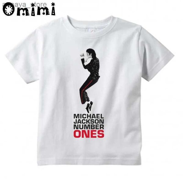 T-shirts garçon / fille Michael Jackson Rock Star Bad Design T-shirt Music Childrens Blanc Short Top Childrens Rock T-shirt OO5145L2405